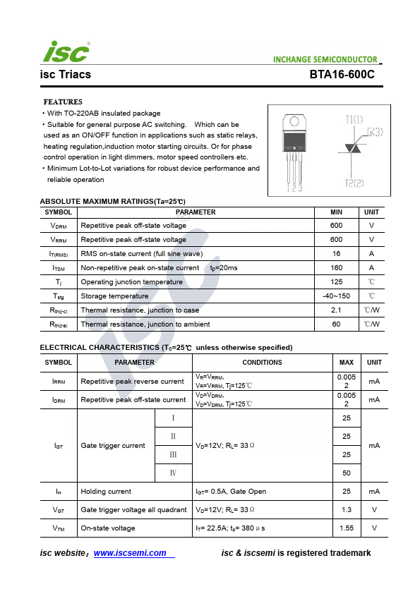 BTA16-600C