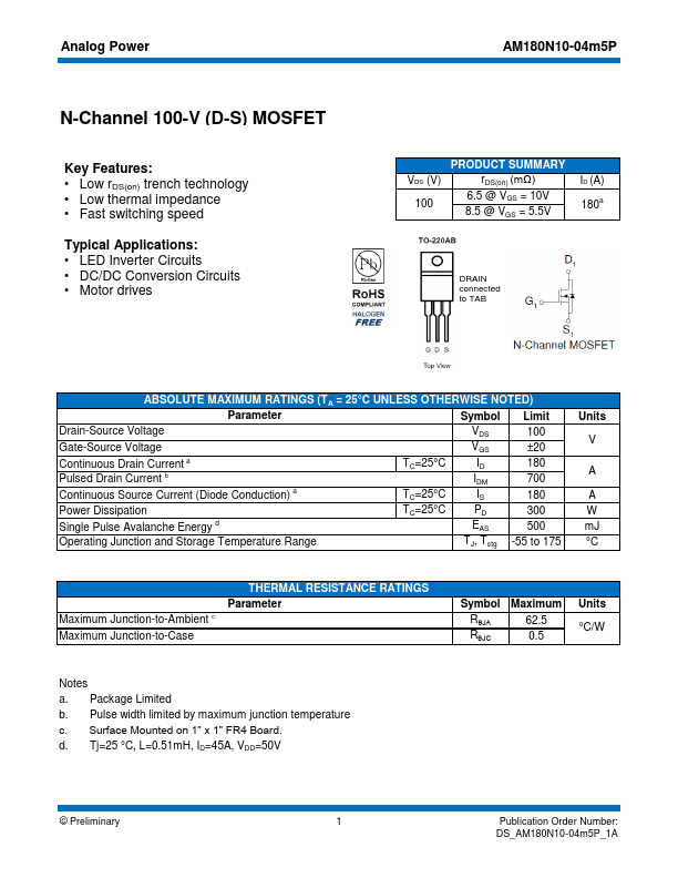 AM180N10-04M5P