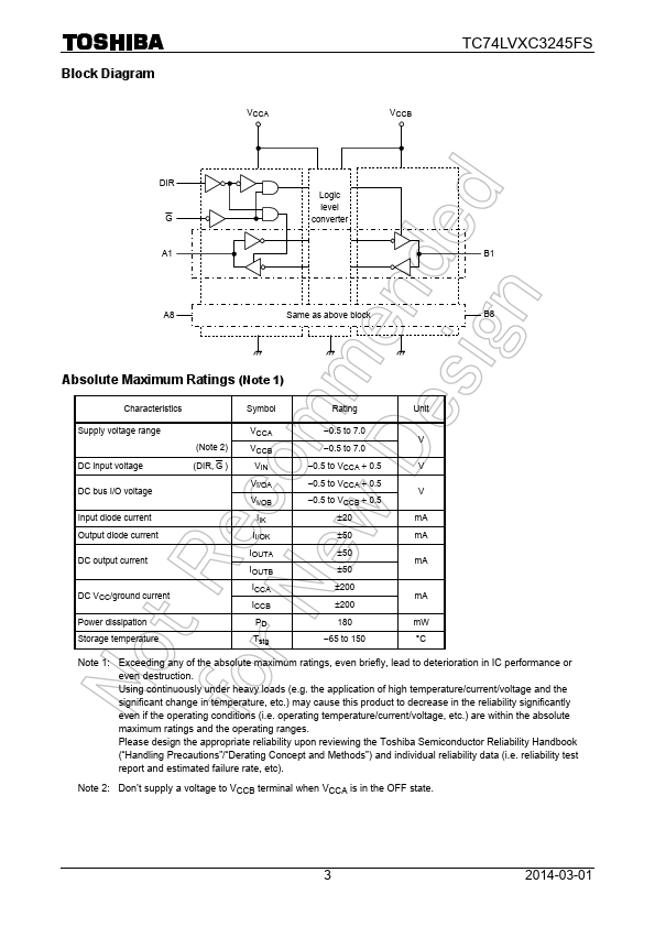 TC74LVXC3245FS