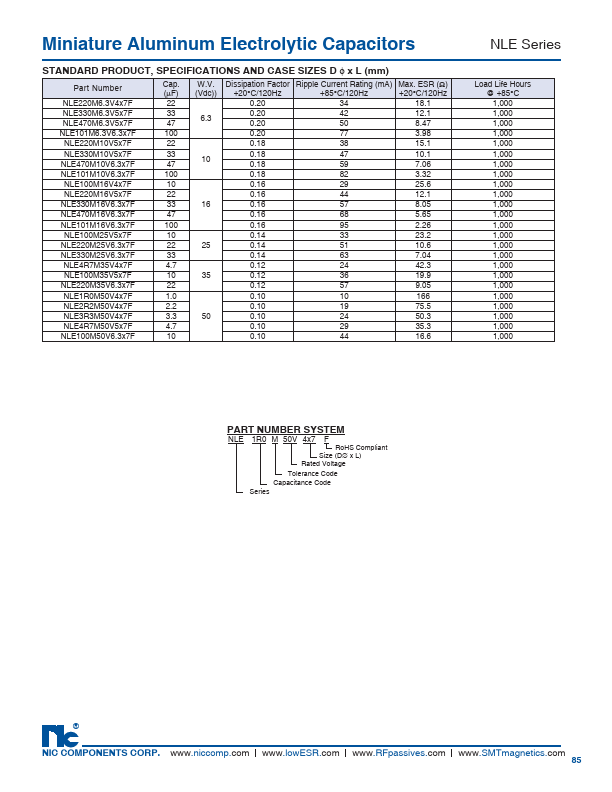 NLE330M16V6.3x7F