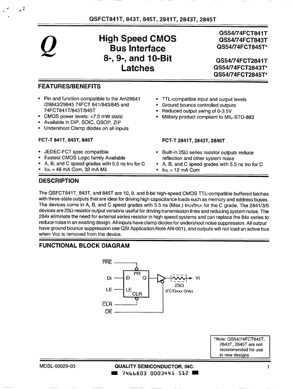 QS74FCT841T