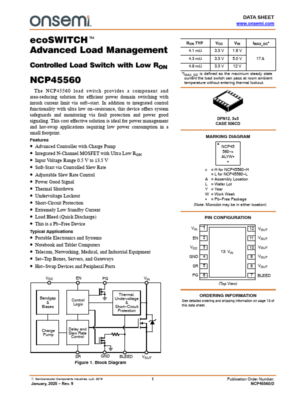 NCP45560 Datasheet Preview