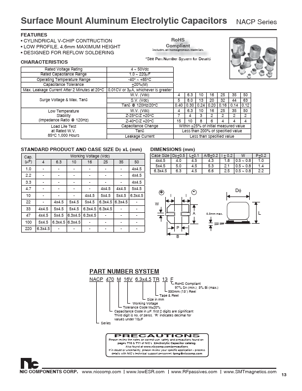 NACP330M16V6.3X4.5TR13F