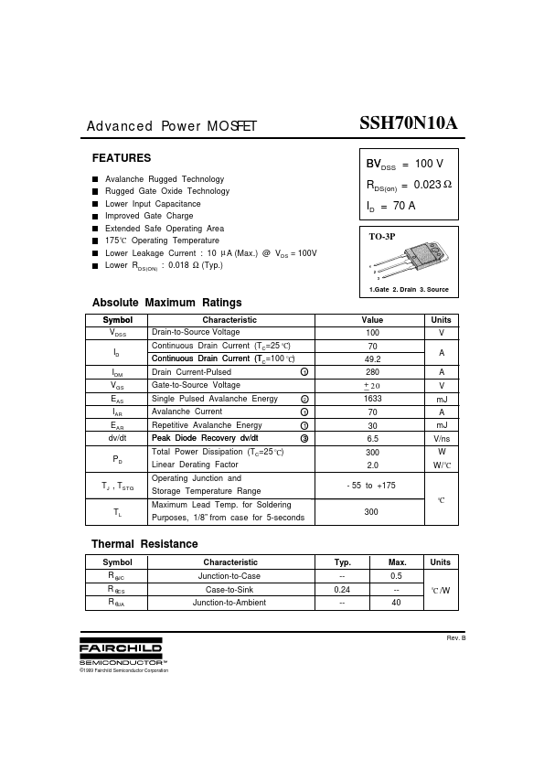 SSH70N10A