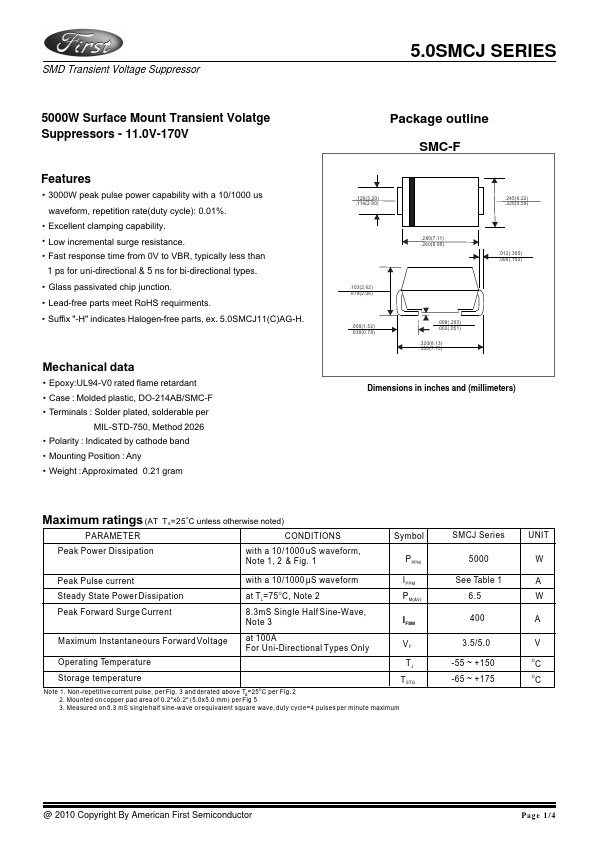 5.0SMCJ160CAG