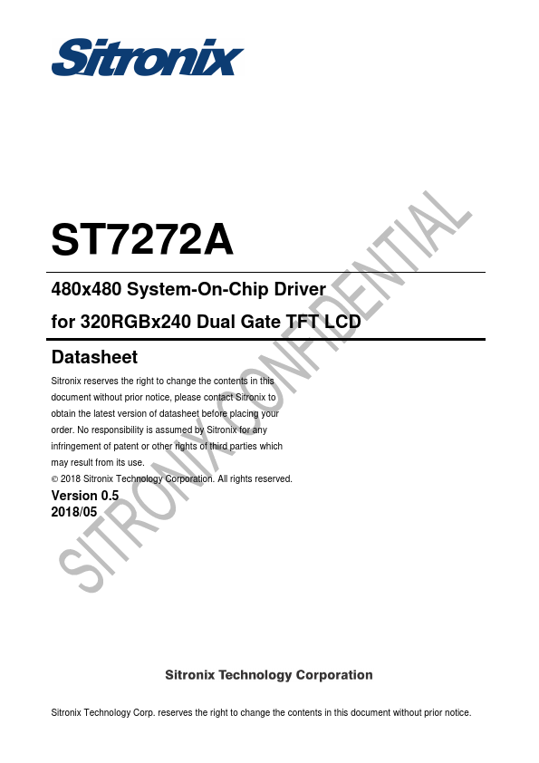 ST7272A Datasheet Preview