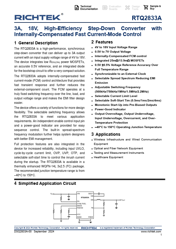 RTQ2833A Datasheet Preview