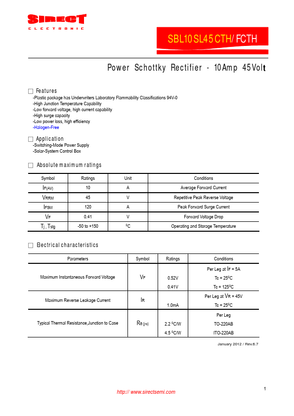 SBL10SL45CTH