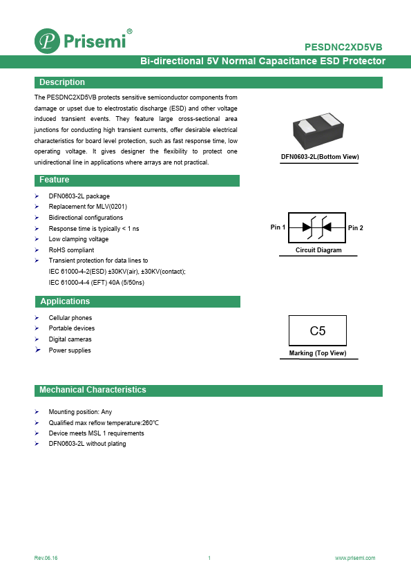PESDNC2XD5VB Datasheet Preview