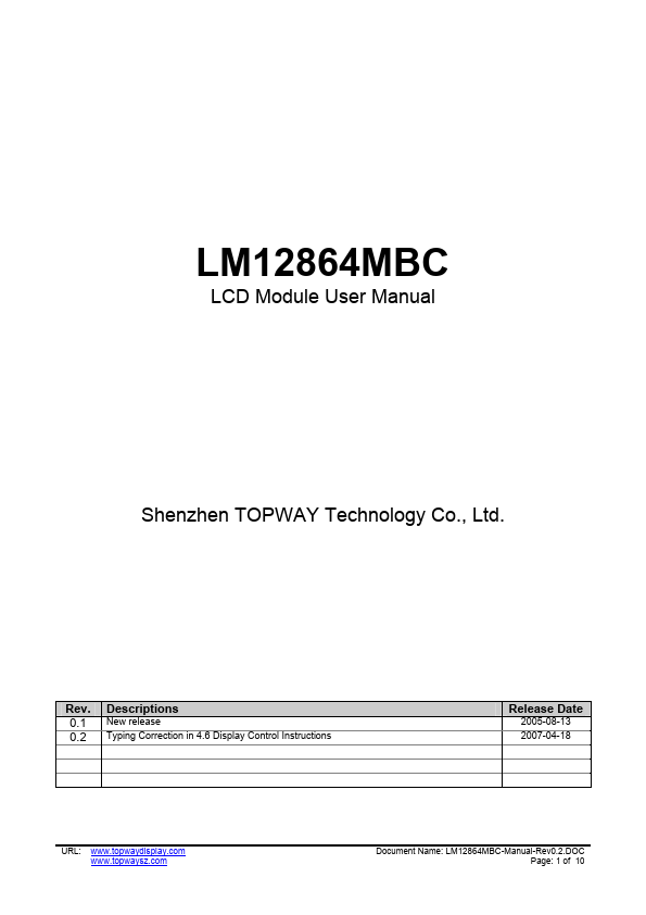 LM12864MBC