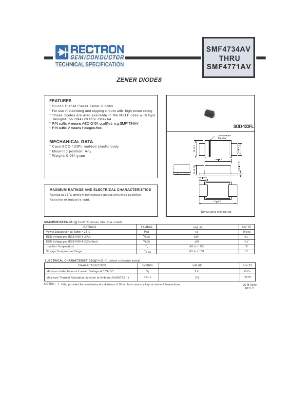 SMF4745AV Datasheet Preview