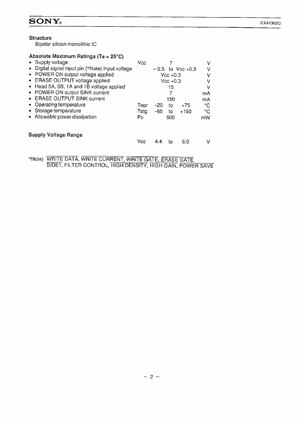 CXA1362Q