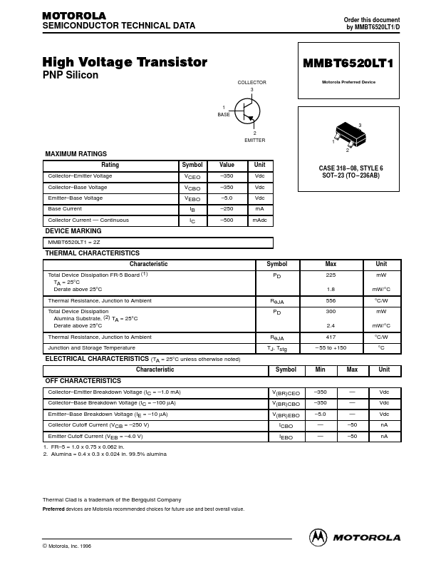 MMBT6520LT1