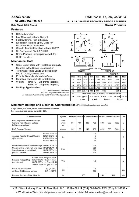 KBPC1001W-G