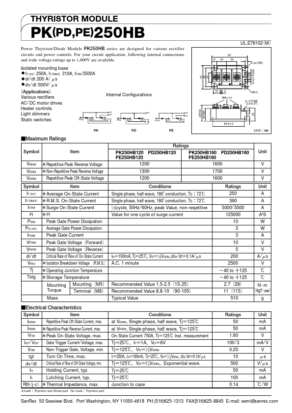 PK250HB160