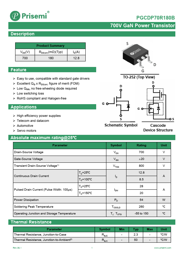 PGCDP70R180B Datasheet Preview