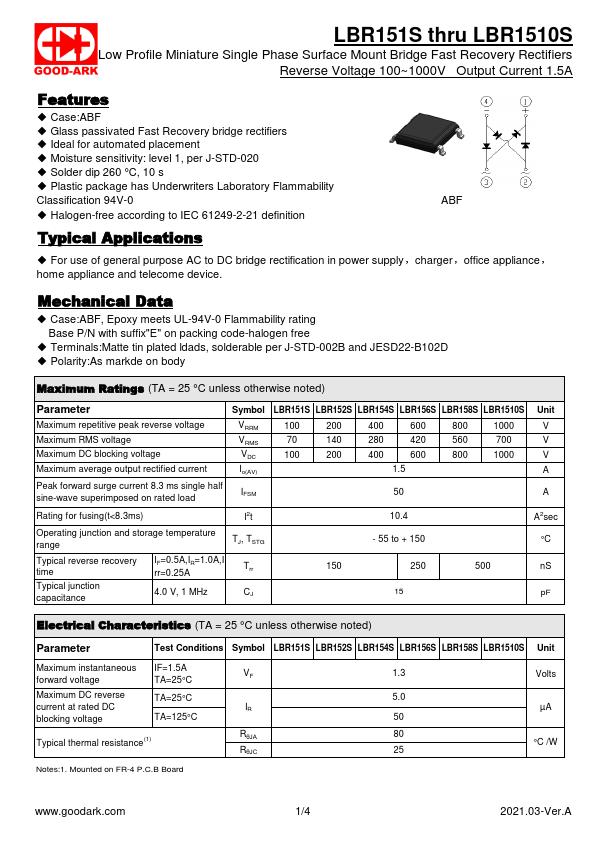 LBR158S Datasheet Preview