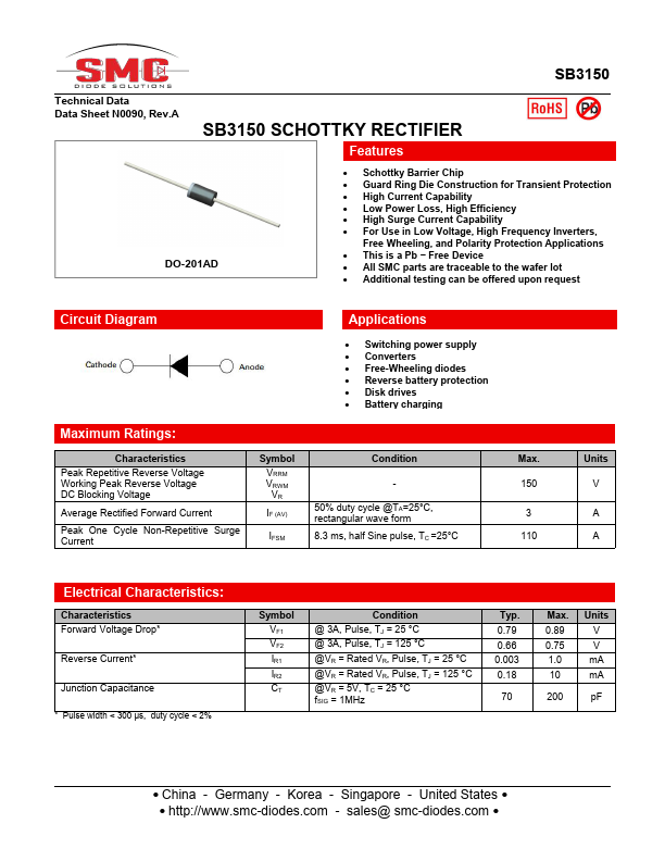 SB3150 Datasheet Preview
