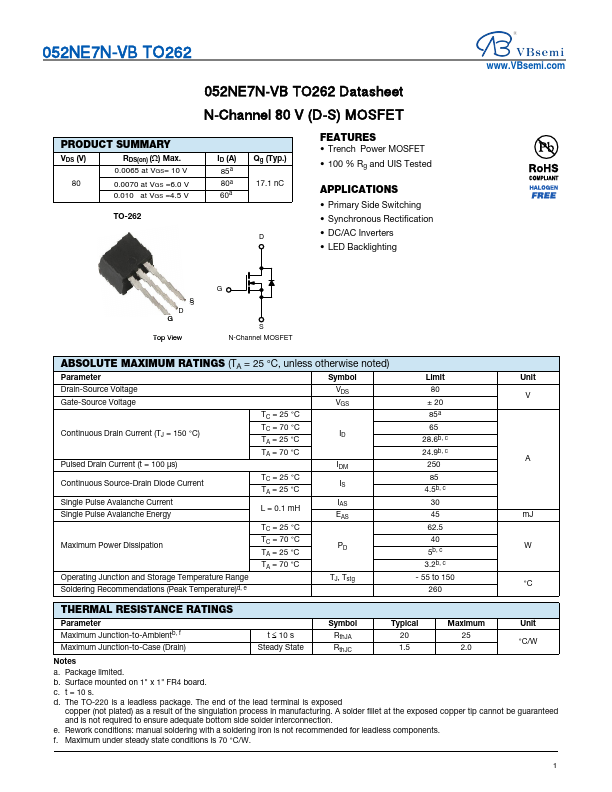 052NE7N Datasheet Preview