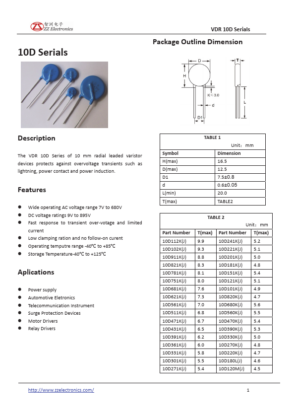 VDR10D560K