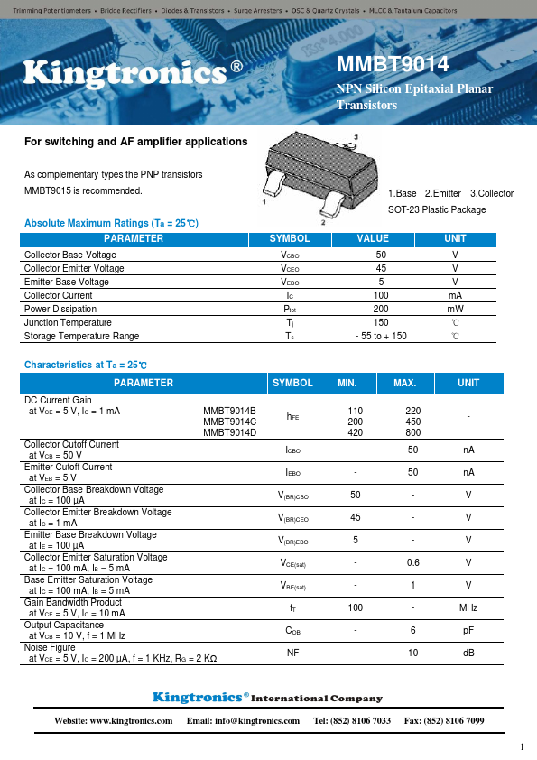 MMBT9014C