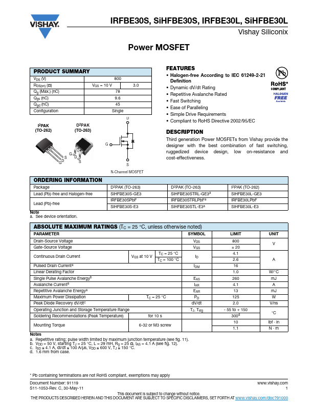 SiHFBE30L