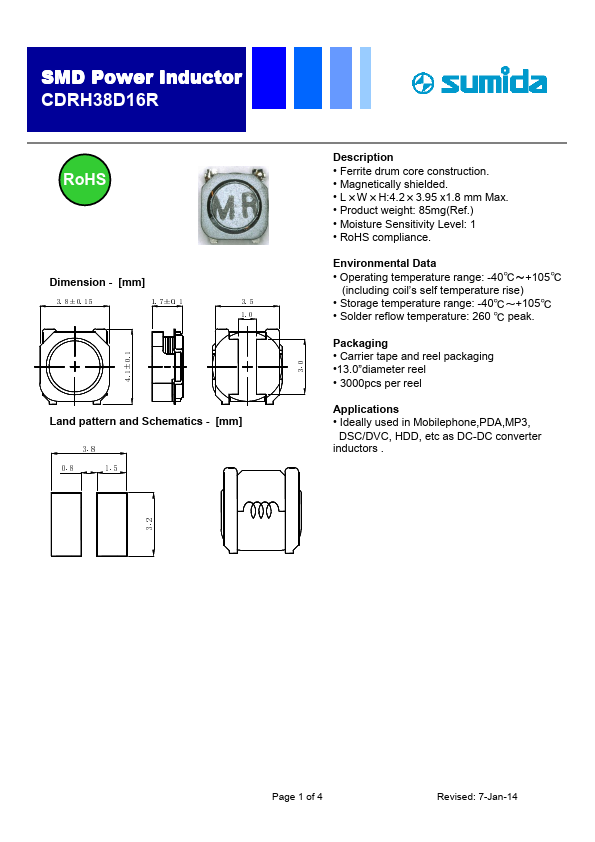 CDRH50D43RNP-4R7MC