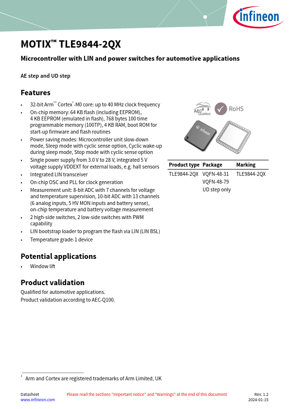 TLE9844-2QX Datasheet Preview