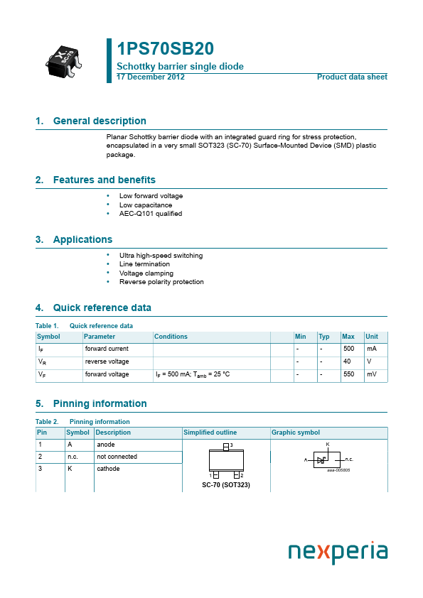 1PS70SB20 Datasheet Preview