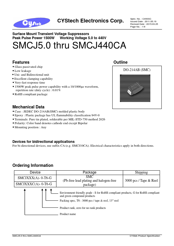 SMCJ43C