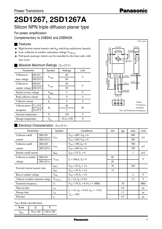 2SD1267A