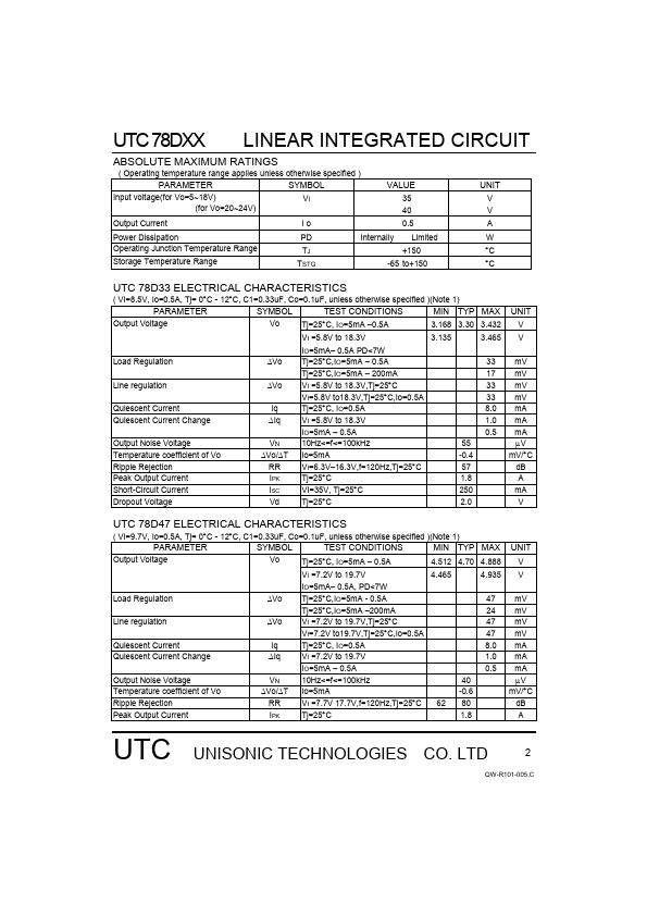 UTC78D05