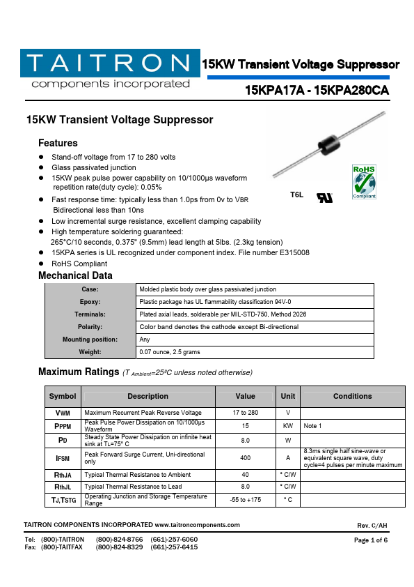 15KPA100CA