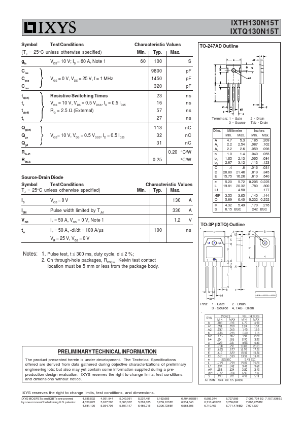 IXTH130N15T