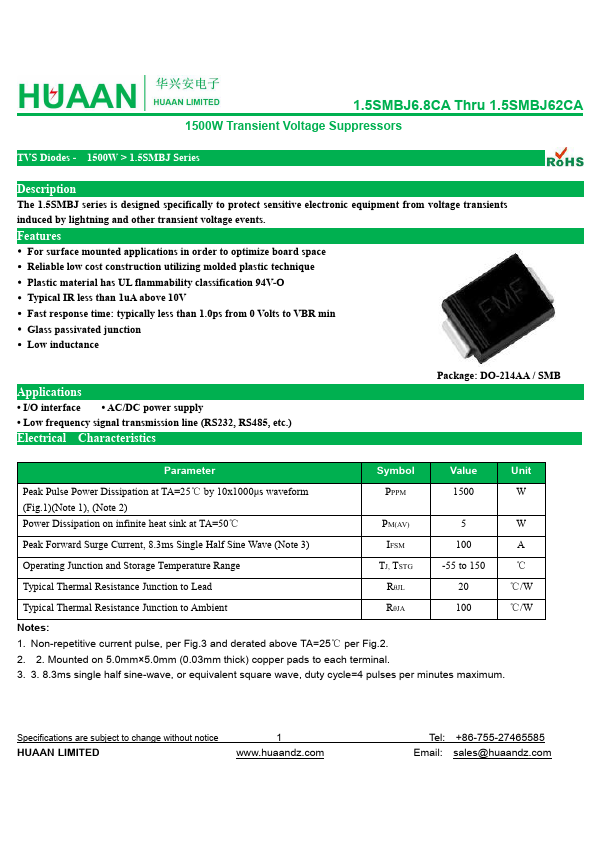 1.5SMBJ6.8CA