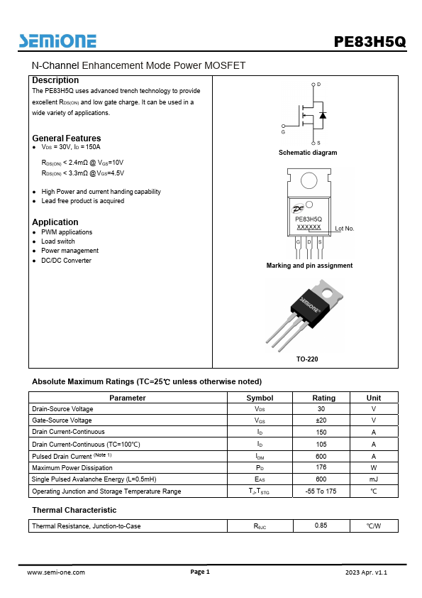 PE83H5Q Datasheet Preview