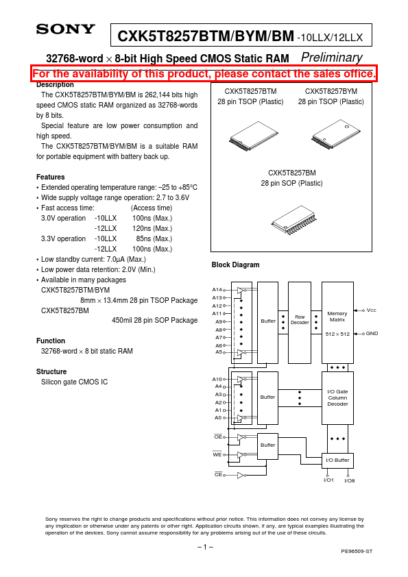 CXK5T8257BTM