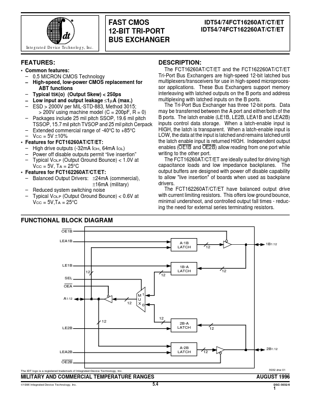 IDT74FCT162260AT