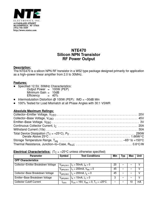 NTE470