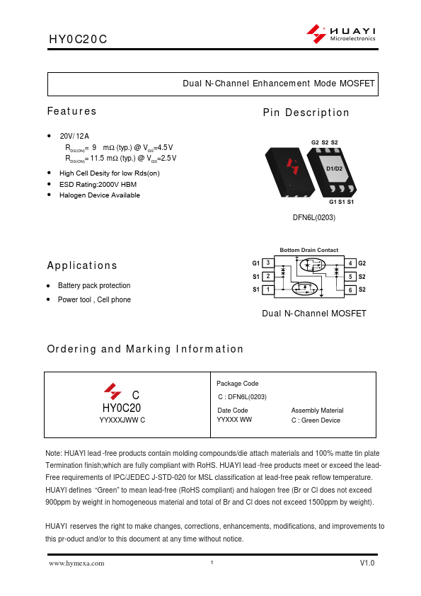 HY0C20C Datasheet Preview