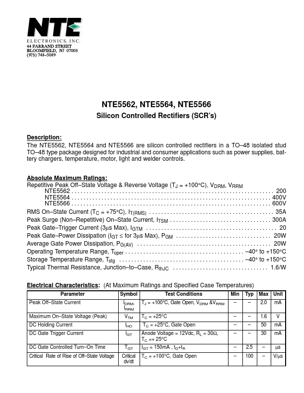 NTE5562