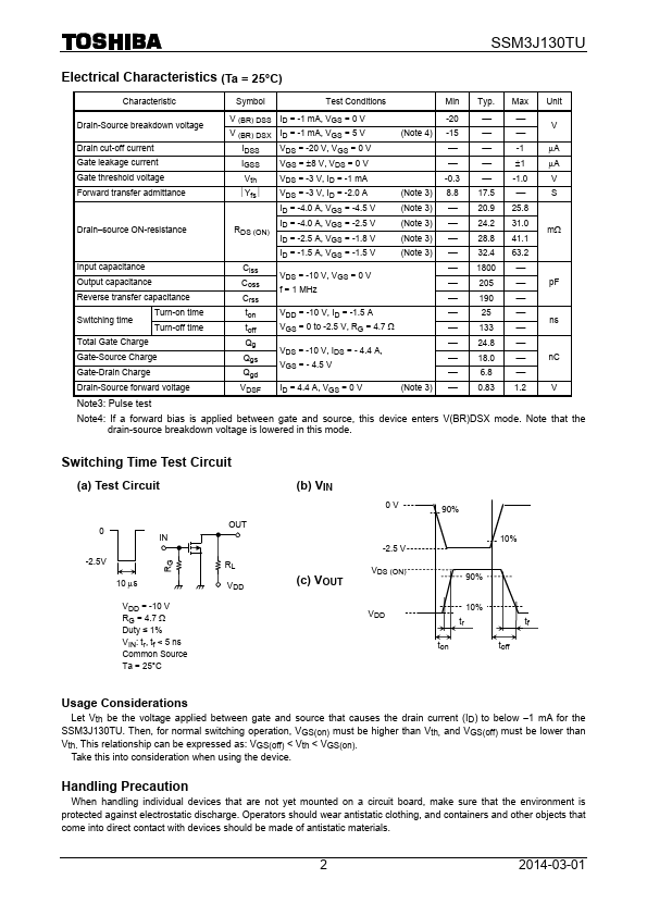 SSM3J130TU