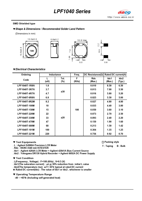 LPF1040T-8R2M