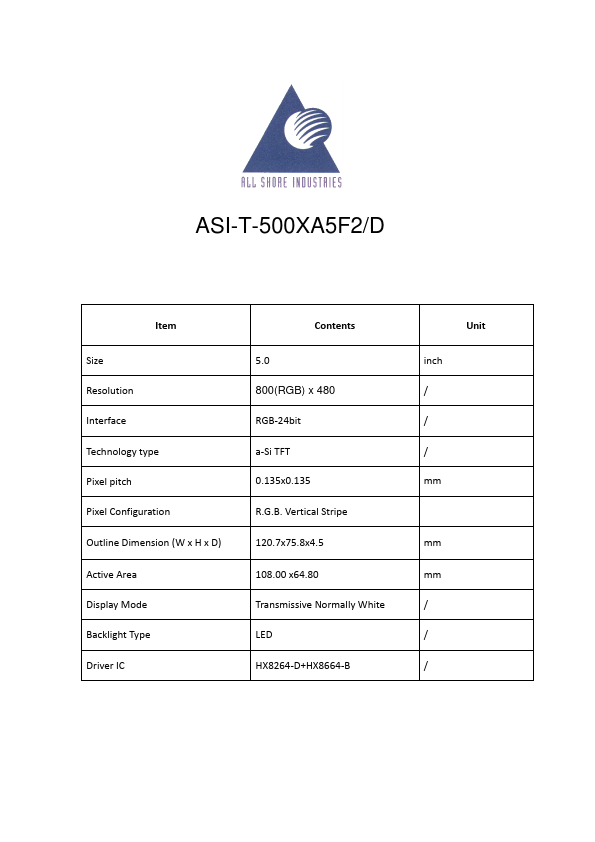 ASI-T-500XA5F2-D