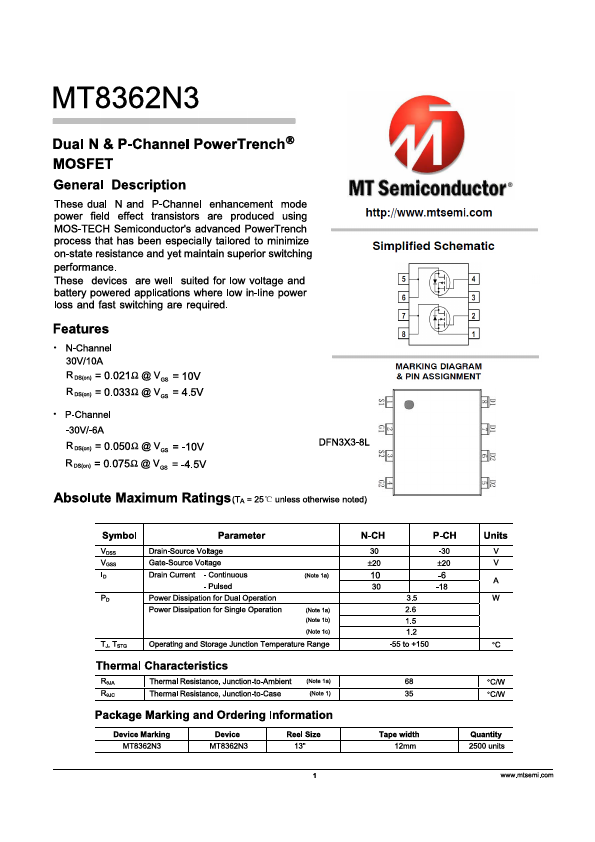 MT8362N3 Datasheet Preview