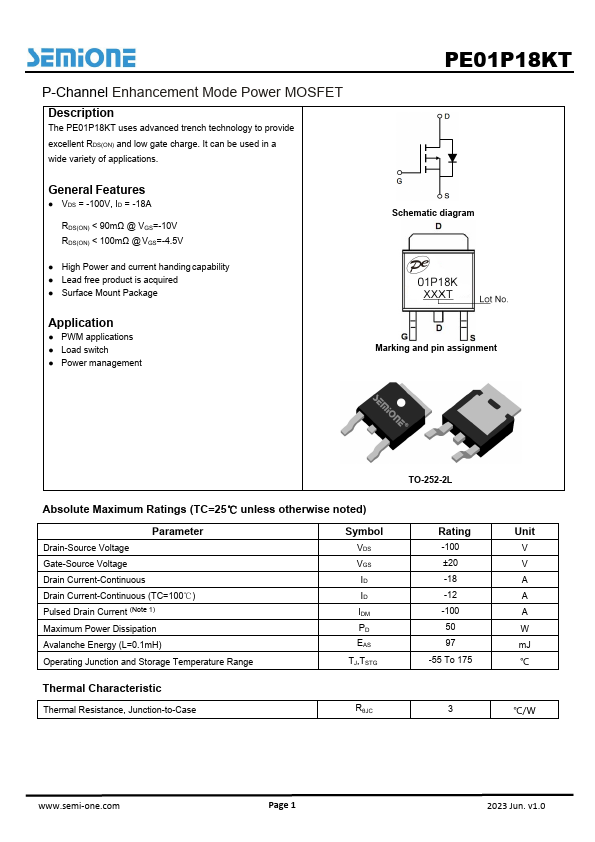PE01P18KT Datasheet Preview