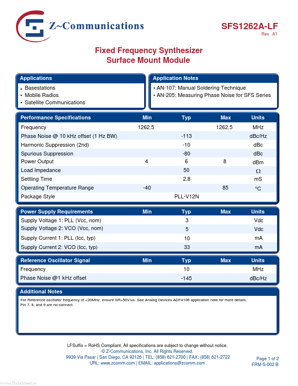 SFS1262A-LF