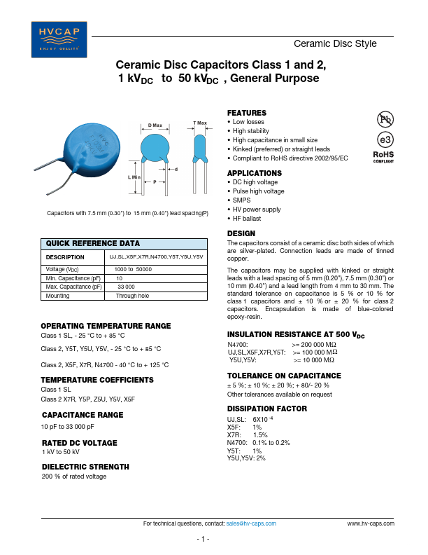 HVC81-2KV-DL14-F9.5-222K