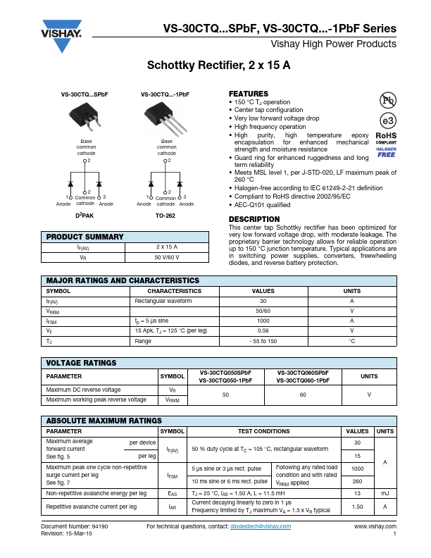 VS-30CTQ060-1PbF