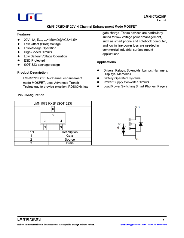 KMN1072KX5F Datasheet Preview